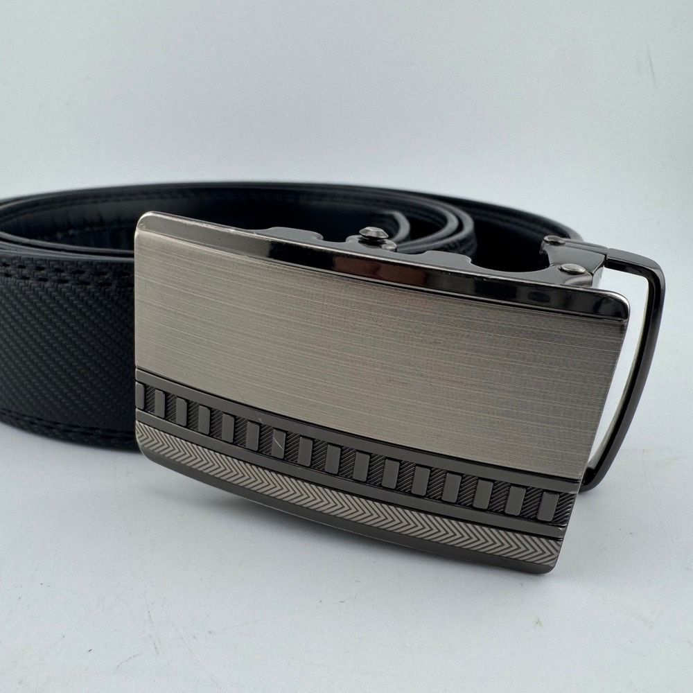 CHAOREN Ratchet‎ Belt Adjustable Black 52" Textured Automatic Buckle Mens